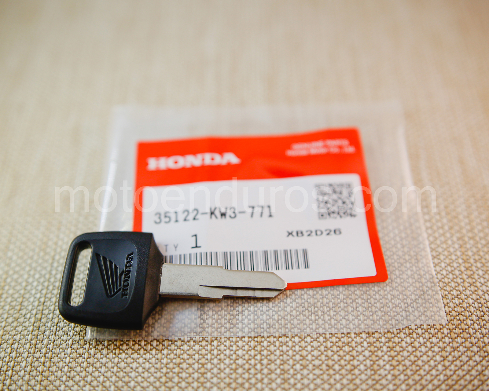 Genuine Honda (Type 2) blank ignition key blade for Honda XR650L - 35122-KW3-771 - Image 4