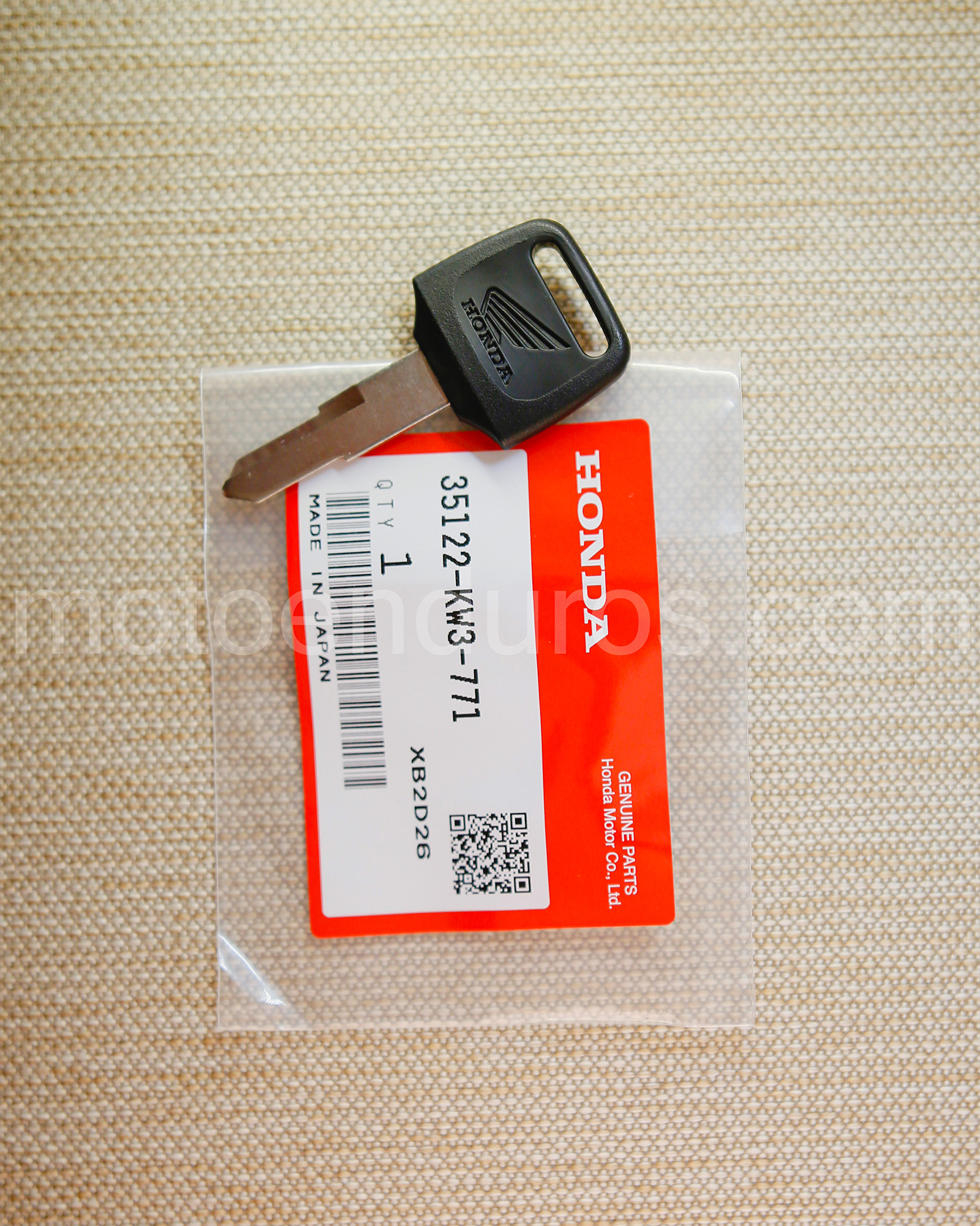 Genuine Honda (Type 2) blank ignition key blade for Honda XR650L - 35122-KW3-771